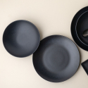 Flat plate 27 cm Set 4-pcs. - BASIC Lunasol black matt