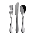 Children Cutlery Set 3-pcs. with Hanging card - Basic Alpha all mirror