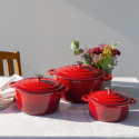 Enameled Cast Iron Pot red Ø 26 cm - Jupiter Lunasol