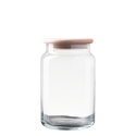 Storage jar with Wooden Lid 0,93 lt - Basic Kitchen