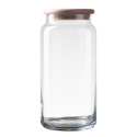 Storage jar with Wooden Lid 1.30 lt - Basic Kitchen