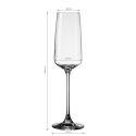 Champagne glass 250 ml Set 4pcs - 21st Glas Lunasol