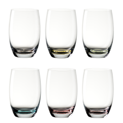 Tumbler Barrel 460 ml Snail Set 6 pcs. - Optima Glas Lunasol color mix