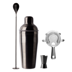 Cocktail Set PVD schwarz 4-tlg. - Basic Bar