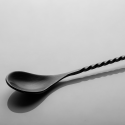 Barlöffel PVD schwarz matt 28 cm auf Hängekarton - Basic Bar