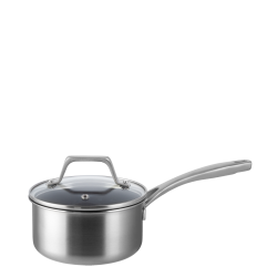 Saucepan Ø 14 cm, H: 7.5 cm with glass lid - Sirius Terra Triply Lunasol