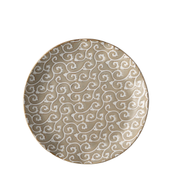 Wavy flat plate Ø 25 cm h: 2.5 cm - Levante Pearl