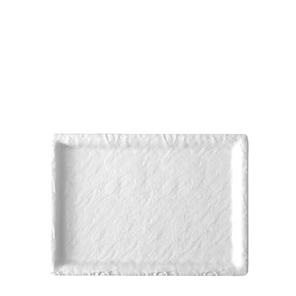 Podnos hranatý 24.4 x 17.5 cm — Elements Melamin biely (Flow)