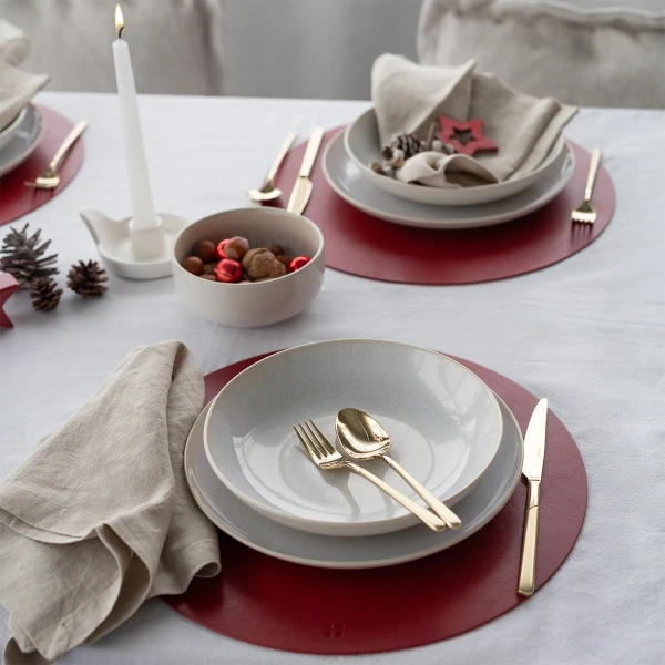 Prostírání kruh PVC bordové ø 38 cm — Elements Ambiente