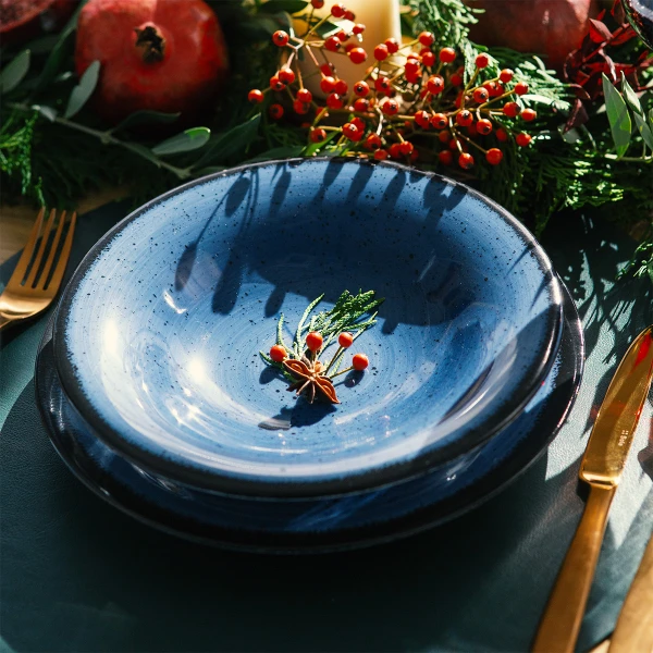 Plate deep 23 cm blue — Hotel Inn Chic color