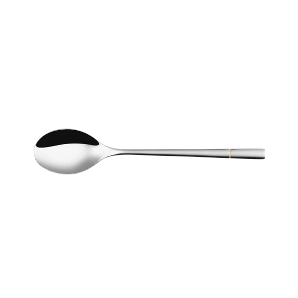 Dessertlöffel — Luxus Rille teilvergoldet