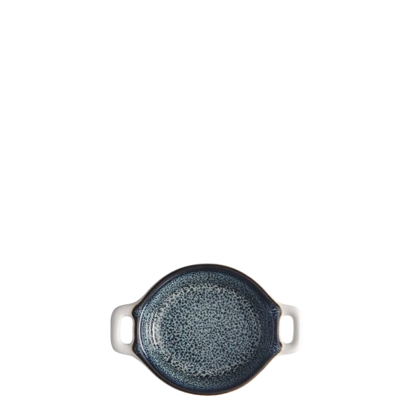 Bowl oval with handles 7,9 x 7 cm H: 2,3 cm — Gaya Atelier Night Sky / white