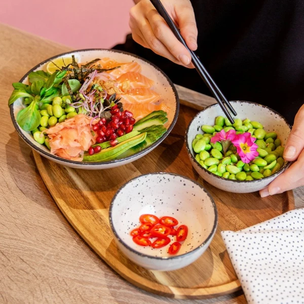 Bowl Ø 11 cm H: 5.5 cm — Gaya Atelier light grey speckled