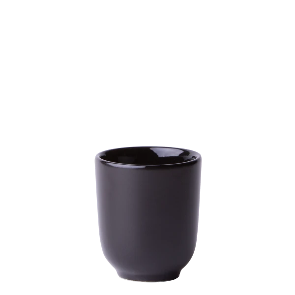 Šálka bez uška čierna 80 ml - Flow