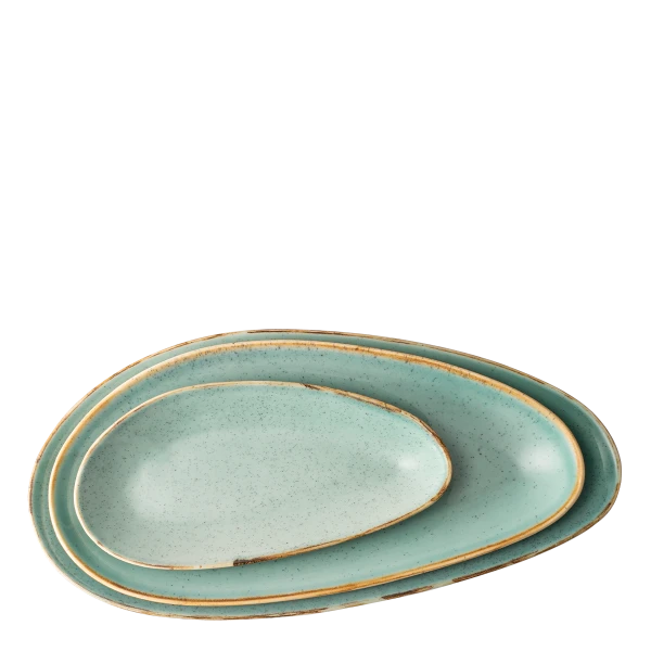 Platte oval 41 cm - Gaya Sand türkis Lunasol
