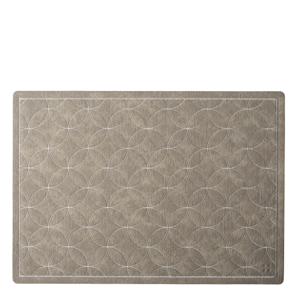 Placemat rectangle PVC taupe — Elements Ambiente Stitch