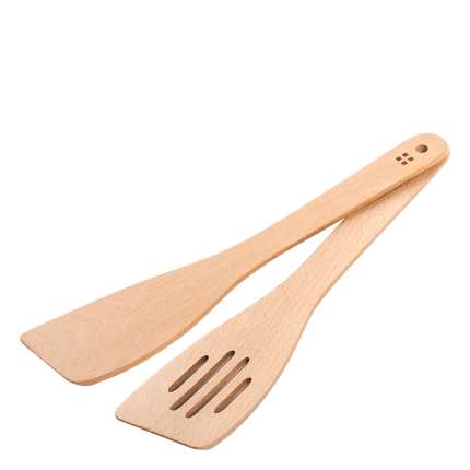 Spatula with slots and Spatula, Set-2 pcs. — BASIC Wooden