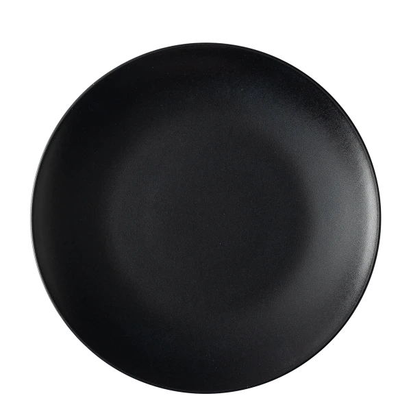 Tanier plytký 27 cm 4 ks - Basic čierny matný
