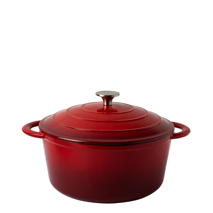Enameled Cast Iron Pot red Ø 26 cm — Jupiter Lunasol