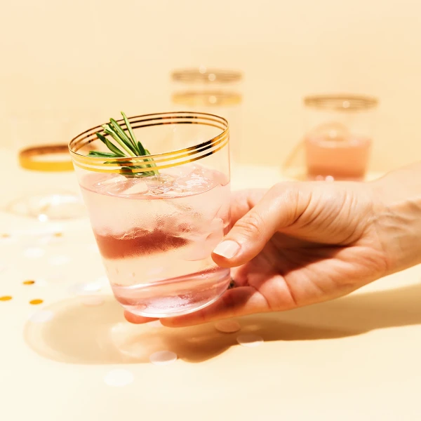 Tumbler 440 ml with 3 gold stripes — 21st Century Glas Lunasol