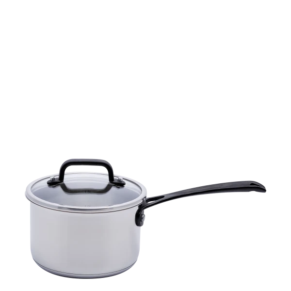 Kastrol 16 x 7.5 cm 1.5 l se skleněnou poklicí — Orion GAYA Inox s profi rukojetí