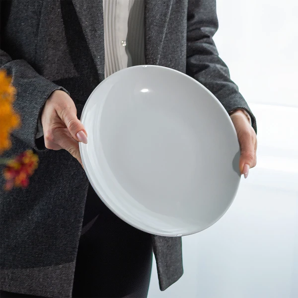 Flat plate 28 cm — Chic white