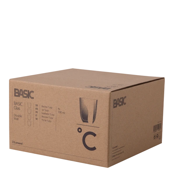 Glas BASIC Glas Double Wall 190 ml – set 4tlg.