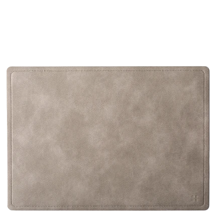 Placemat rectangle PVC light gray — Elements Ambiente Leather Look