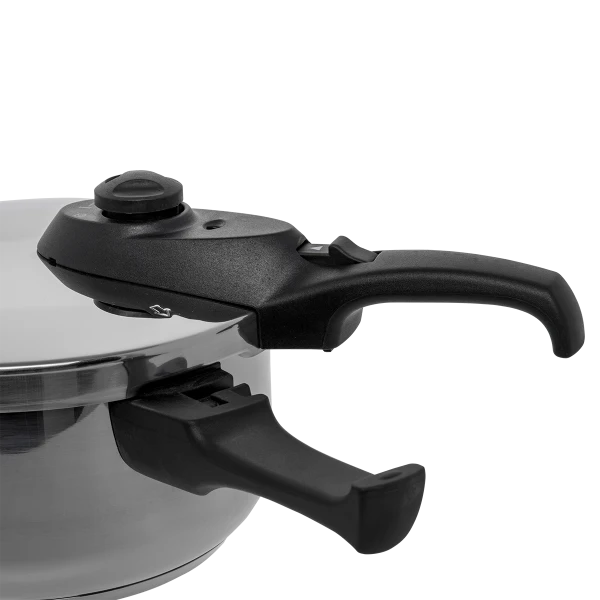 Pressure cooking pot ø22cm, h:11.3 cm, 4 l — Pluto Lunasol Pans with bakelite handles