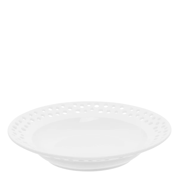Teller tief 23 cm FLOW Perforated weiss