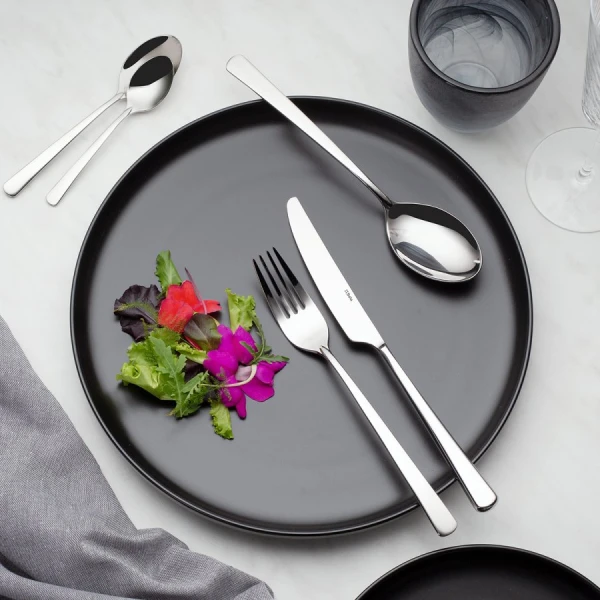 Plytký tanier Coupe čierny 25 cm – Flow