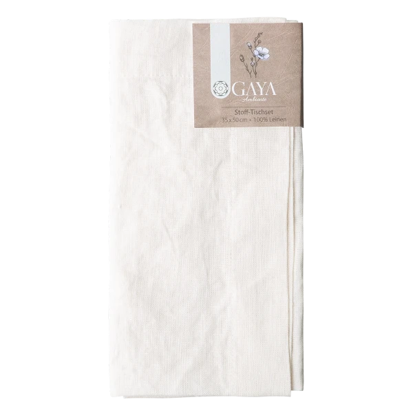 Stoff-Tischset 35 x 50 cm Offwhite