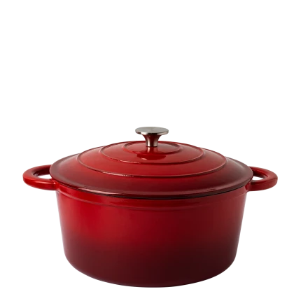 Enameled Cast Iron Pot red Ø 28 cm — Jupiter Lunasol