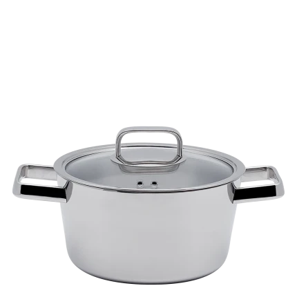 Casserole 24 x 13 cm, 4.9 lt — Merkur Luxus Lunasol Pans conical 5ply