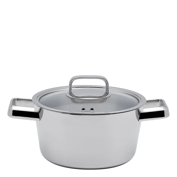 Casserole 24 x 13 cm, 4.9 lt — Merkur Luxus Lunasol Pans conical 5ply