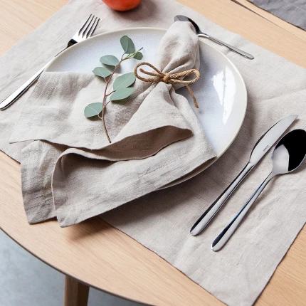 Stoff-Tischset 35 x 50 cm Kalk