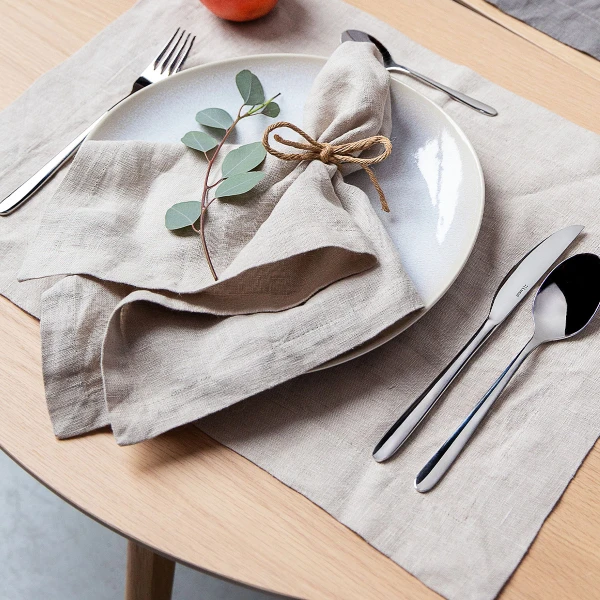 Stoff-Tischset 35 x 50 cm Kalk