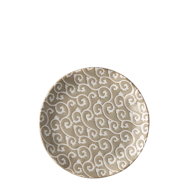 Teller flach Wavy Ø 20.5 cm, H: 2.2 cm - Levante Pearl