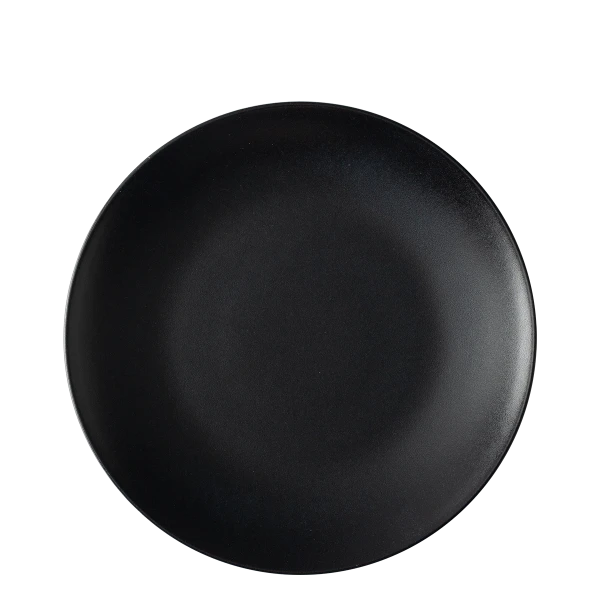 Teller flach 24 cm 4 tlg. - Basic black matt
