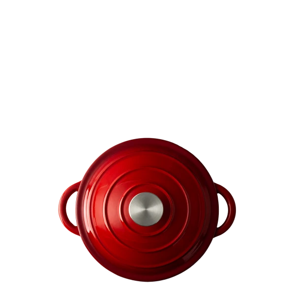Smaltovaný litinový hrnec červený Ø 20 cm — Jupiter Lunasol