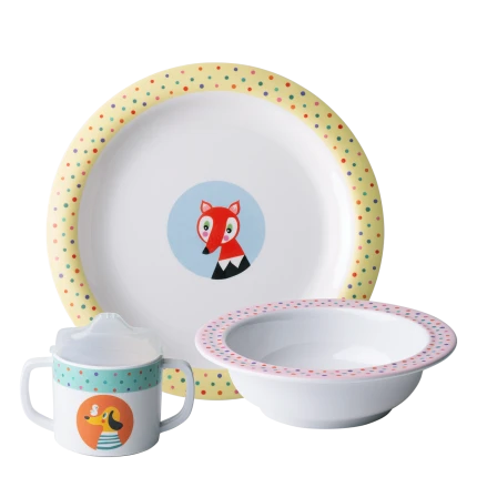 Detský melamínový set 3 ks – Kids WORLD Animals
