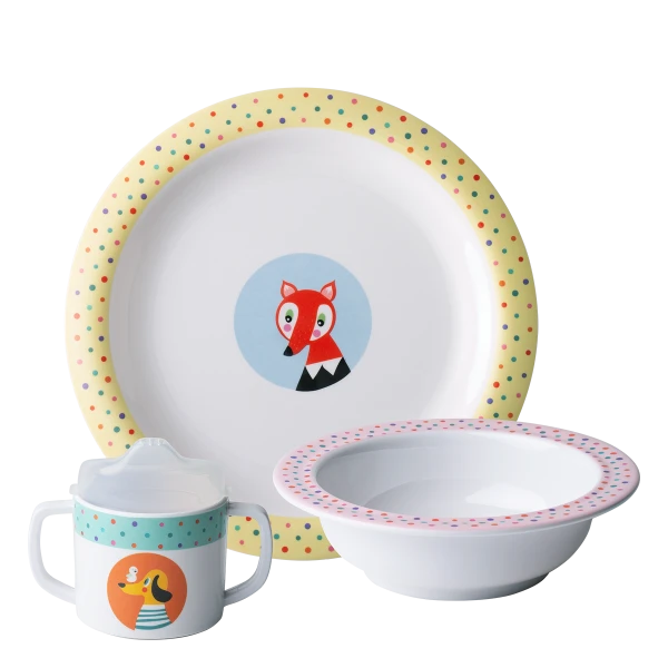 Kids Set 3-pcs. Melamine — KIDS WORLD Animals