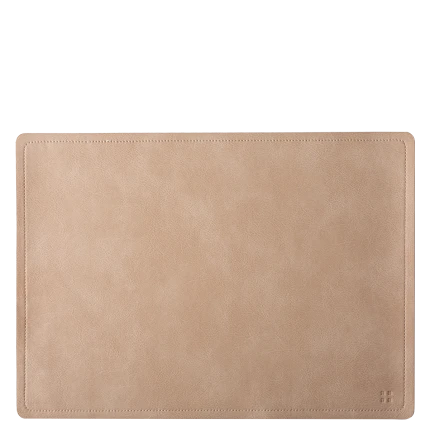 Placemat rectangle PVC sand — Elements Ambiente Leather Look