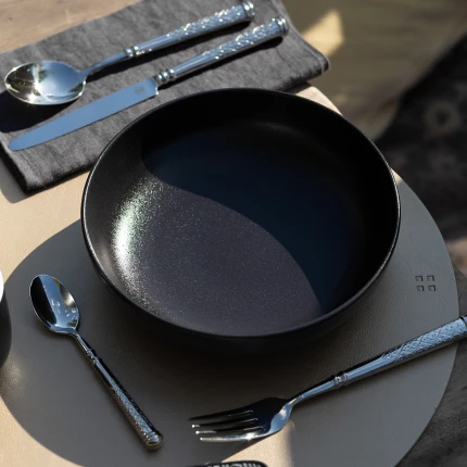 Tanier hlboký U-Coupe 21 cm - Basic čierny matný