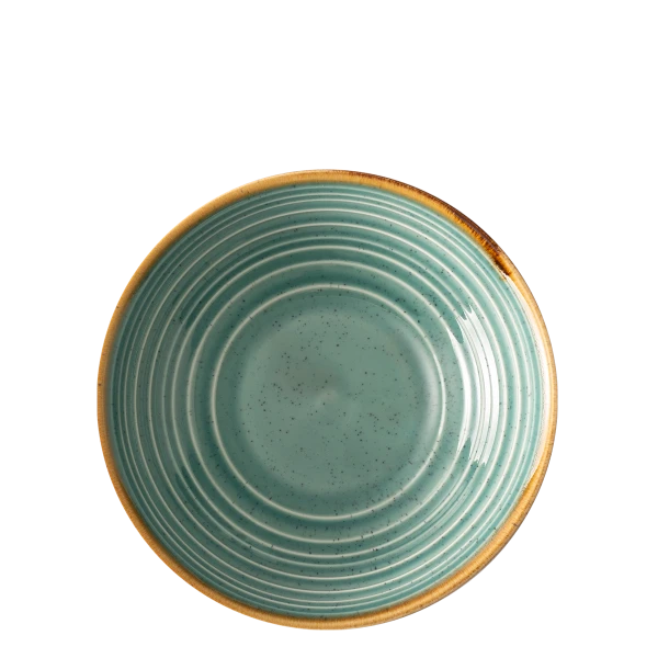 Deep Plate 19.5 cm Spiral — Gaya Sand turquoise Lunasol