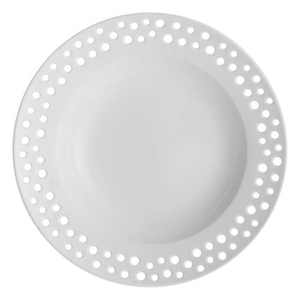Soup Plate 23 cm — FLOW Perforated white