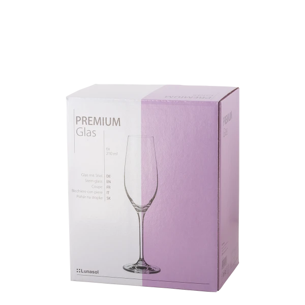 Poháre Champagner 210 ml set 6 ks - Premium Glas Crystal
