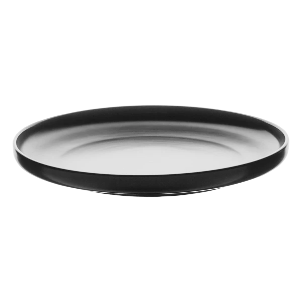Teller flach U-Coupe schwarz 25 cm – Flow