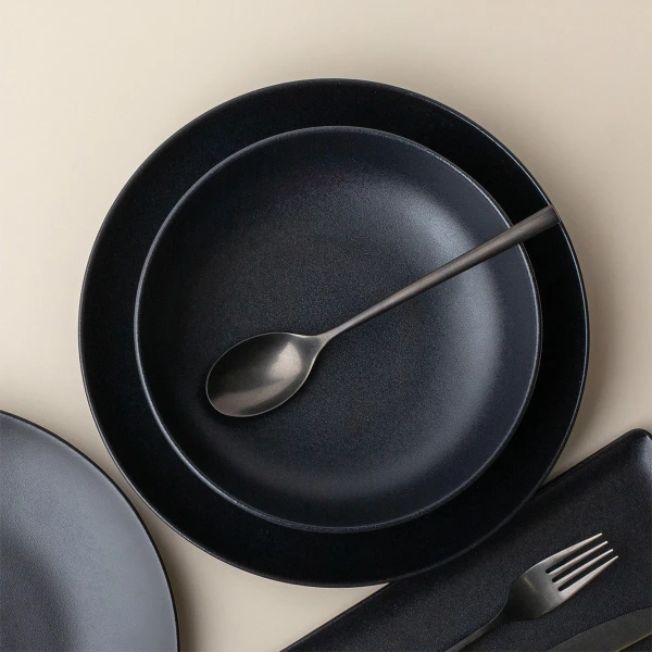 Teller tief U-Coupe 21 cm - Basic black matt