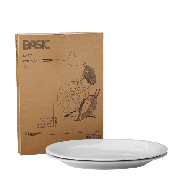 Oválny tanier 33 cm set 2 ks - Basic Chic